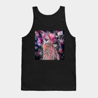 Abstract painting. Cute kitten Tank Top